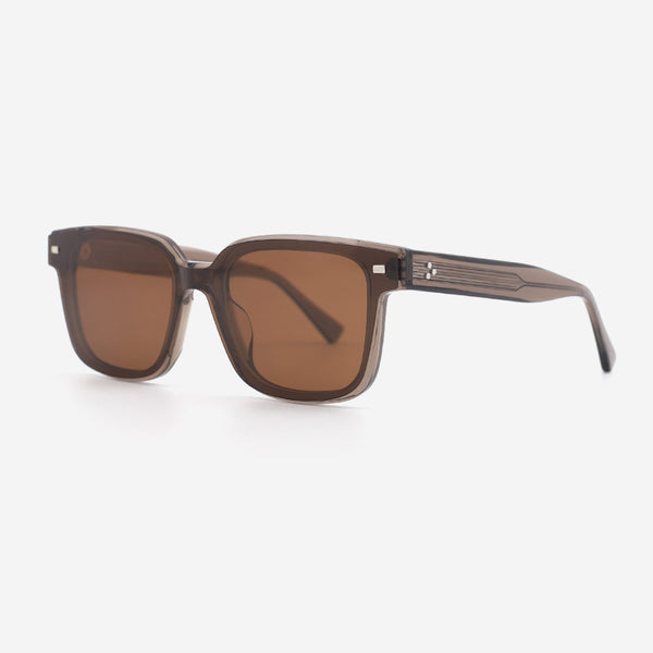 Rectangle Acetate Men's Clip-On Sunglasses 23A8067