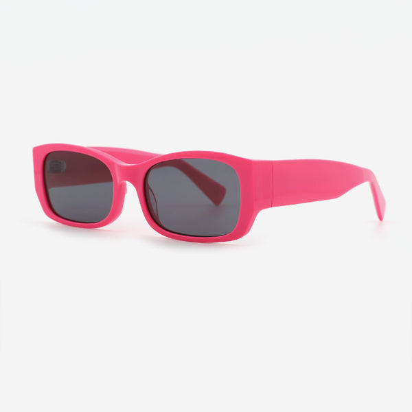Retro Rectangular Acetate Women's Sunglasses 23A8071