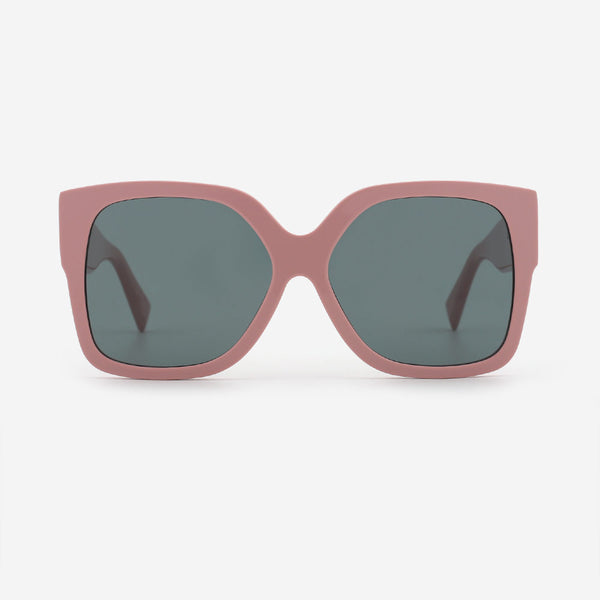 Oversize Rectangular Rhinestones Acetate Women's Sunglasses 23A8072