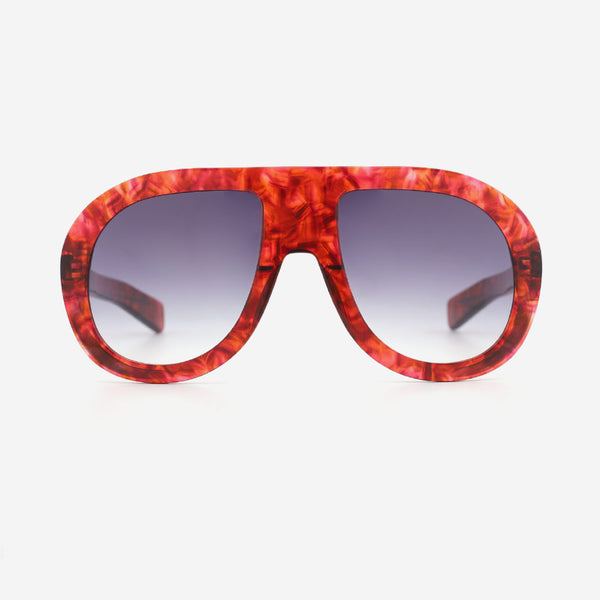 Aviator Oversize Acetate Women's Sunglasses 23A8081