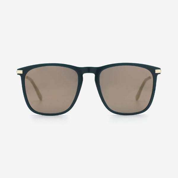 Square Acetate And Metal Combined Unisex Sunglasses 23A8114