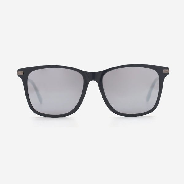 Square Acetate And Metal Combined Unisex Sunglasses 23A8115