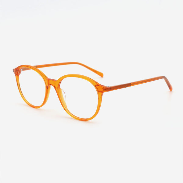 Round Full-rim Acetate Female Optical Frames 24A3055