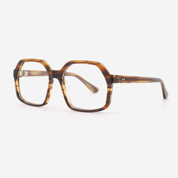 Polygon Full-rim Acetate Unisex Optical Frames 24A3059