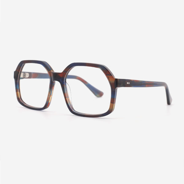 Polygon Full-rim Acetate Unisex Optical Frames 24A3059