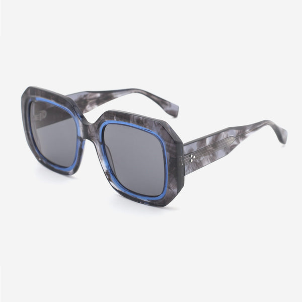 Square Oversize Laminated Acetate Women's Sunglasses 24A3062A