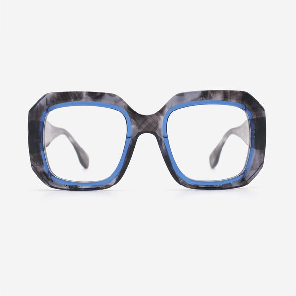 Square Oversize Laminated Acetate Women's Optical Frames 24A3062