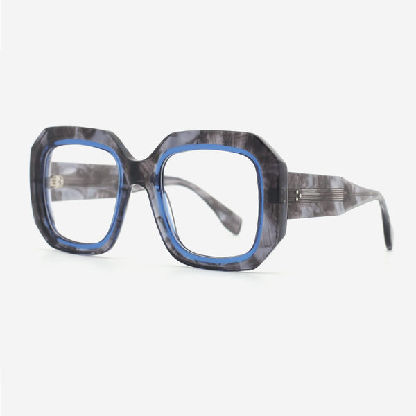 Square Oversize Laminated Acetate Women's Optical Frames 24A3062