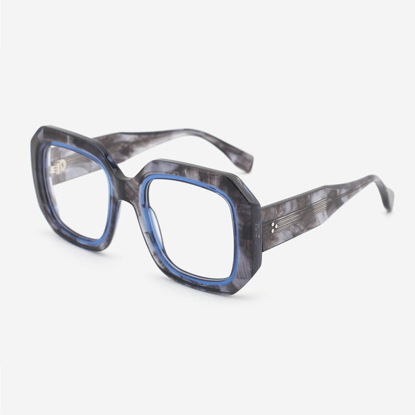 Square Oversize Laminated Acetate Women's Optical Frames 24A3062