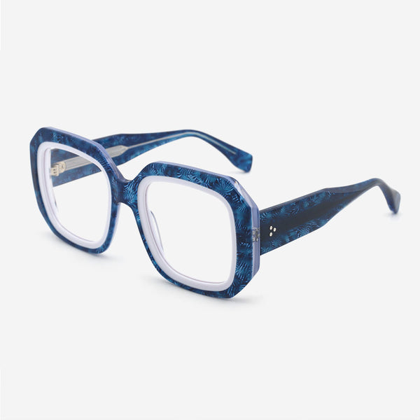 Square Oversize Laminated Acetate Women's Optical Frames 24A3062