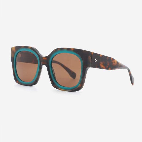 Square Thick Laminated Acetate Women's Sunglasses 24A3063A