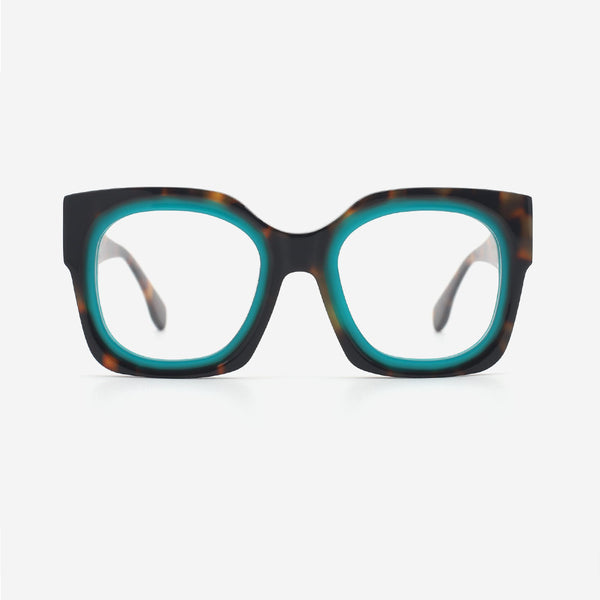 Square Thick Laminated Acetate Women's Optical Frames 24A3063