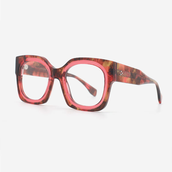 Square Thick Laminated Acetate Women's Optical Frames 24A3063