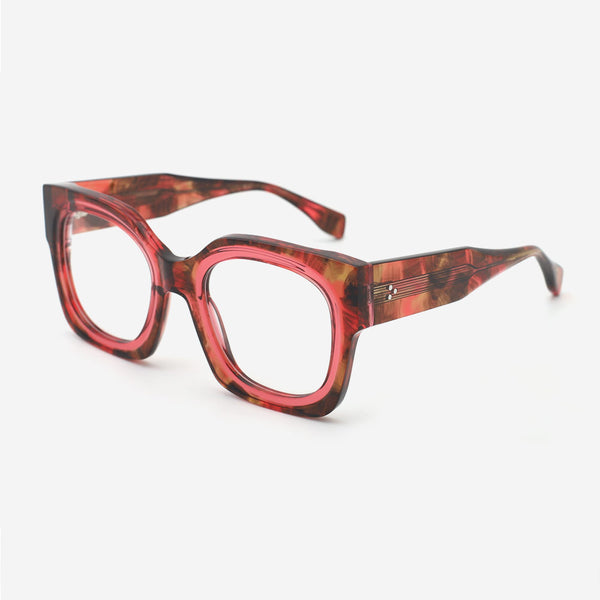 Square Thick Laminated Acetate Women's Optical Frames 24A3063