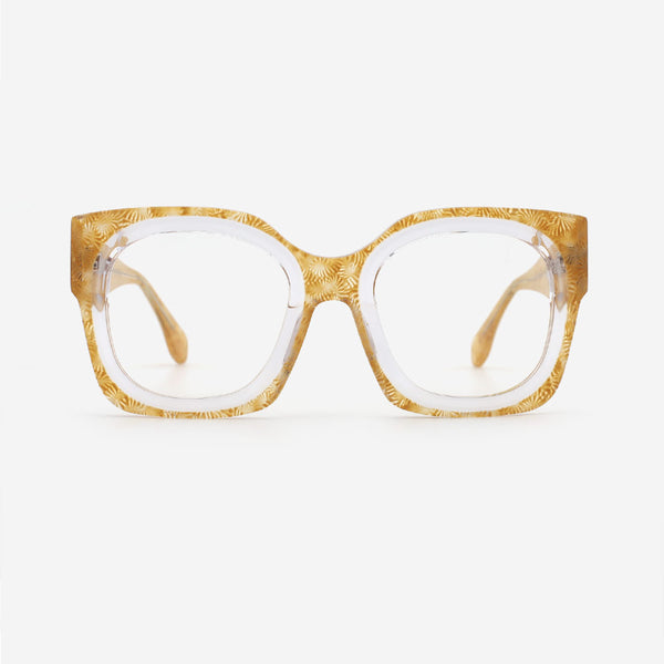 Square Thick Laminated Acetate Women's Optical Frames 24A3063