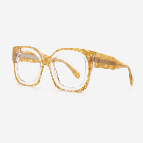 Square Thick Laminated Acetate Women's Optical Frames 24A3063