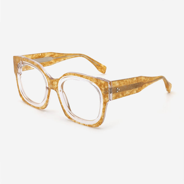 Square Thick Laminated Acetate Women's Optical Frames 24A3063