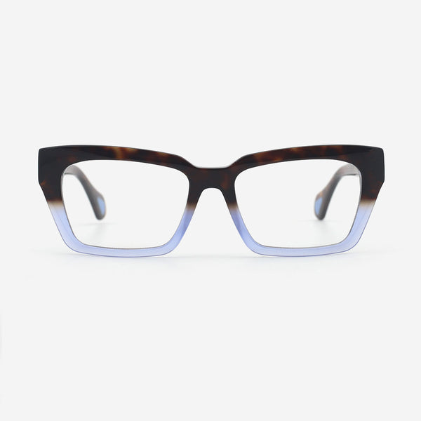 Square Cat Eye Laminated Acetate Female Optical Frames 24A3108