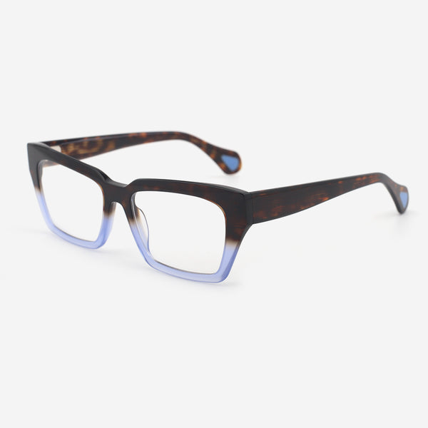 Square Cat Eye Laminated Acetate Female Optical Frames 24A3108