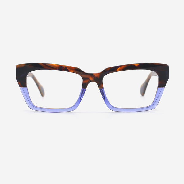 Square Cat Eye Laminated Acetate Female Optical Frames 24A3108