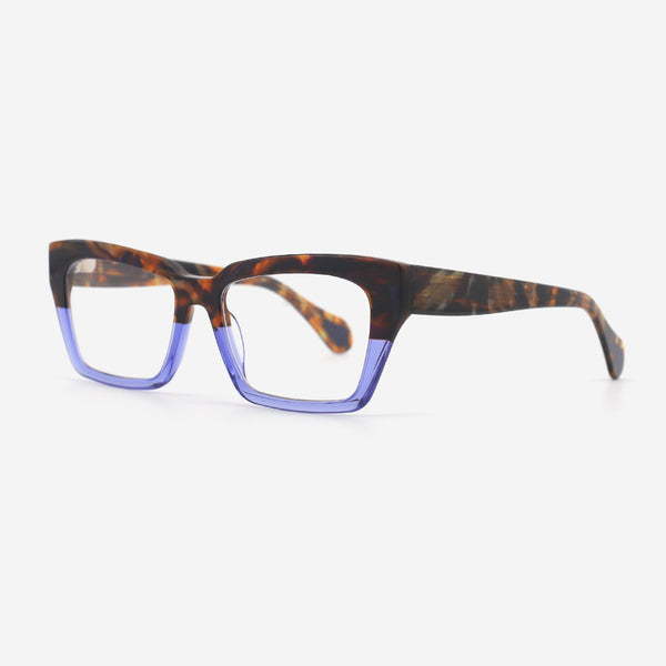 Square Cat Eye Laminated Acetate Female Optical Frames 24A3108