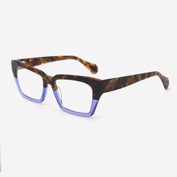 Square Cat Eye Laminated Acetate Female Optical Frames 24A3108