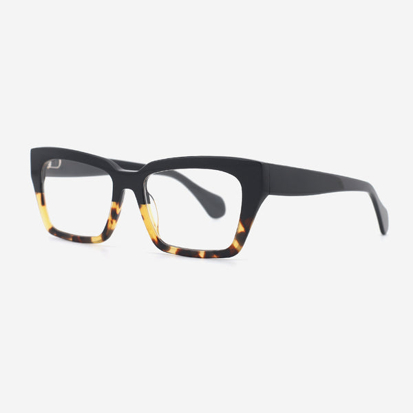 Square Cat Eye Laminated Acetate Female Optical Frames 24A3108