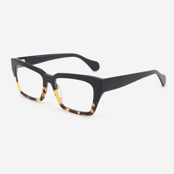 Square Cat Eye Laminated Acetate Female Optical Frames 24A3108