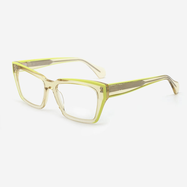 Square Cat Eye Laminated Acetate Female Optical Frames 24A3108