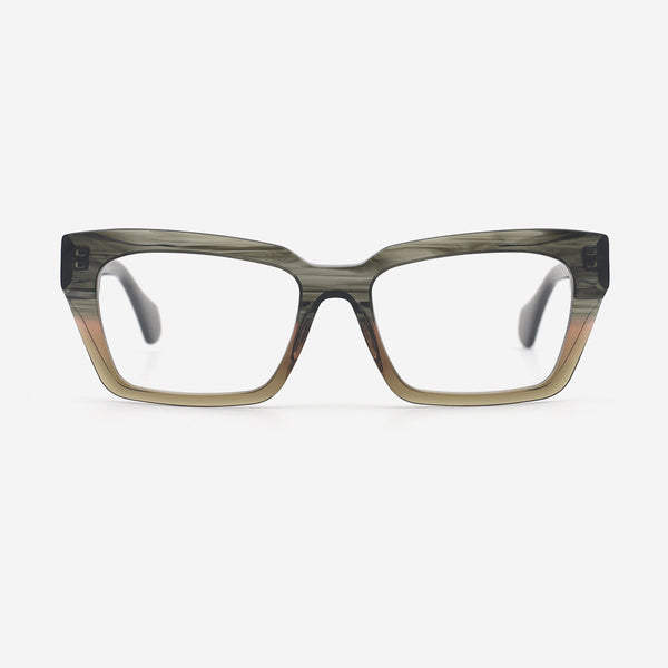 Square Cat Eye Laminated Acetate Female Optical Frames 24A3108