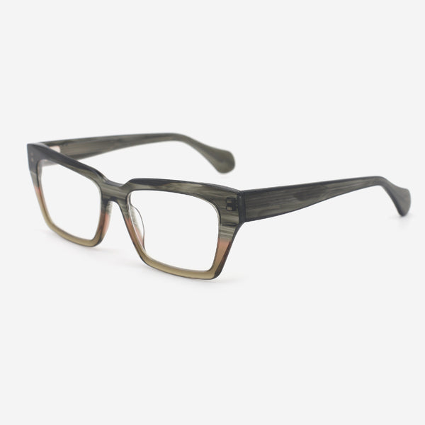 Square Cat Eye Laminated Acetate Female Optical Frames 24A3108