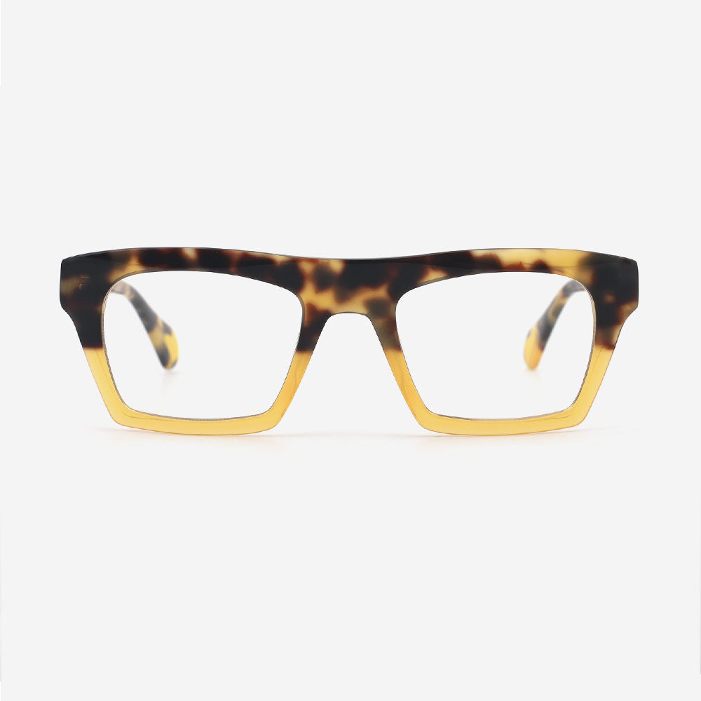 Square Flat Top Laminated Acetate Unisex Optical Frames 24A3109