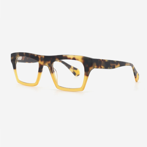 Square Flat Top Laminated Acetate Unisex Optical Frames 24A3109