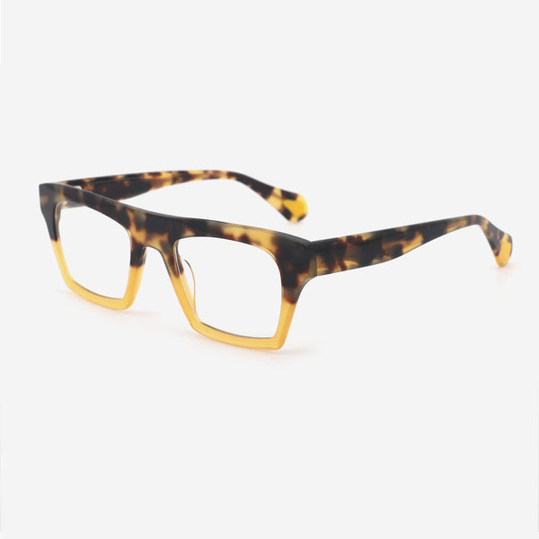 Square Flat Top Laminated Acetate Unisex Optical Frames 24A3109