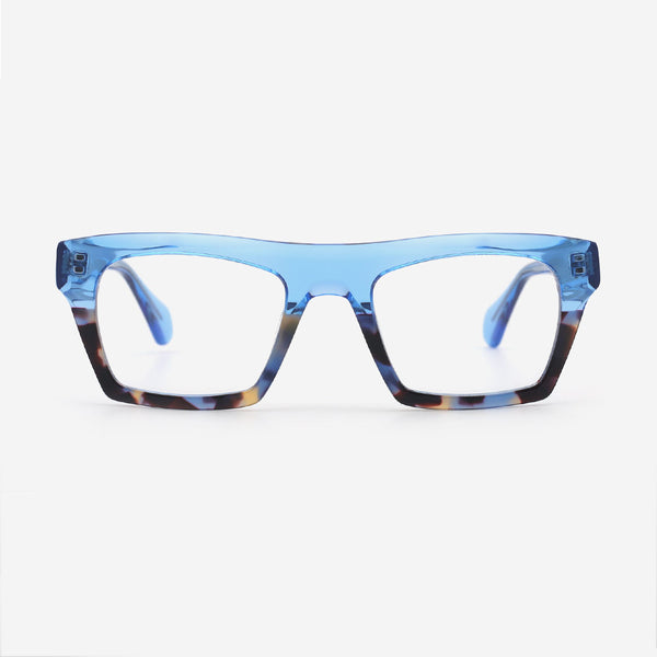 Square Flat Top Laminated Acetate Unisex Optical Frames 24A3109