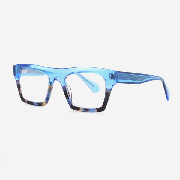 Square Flat Top Laminated Acetate Unisex Optical Frames 24A3109