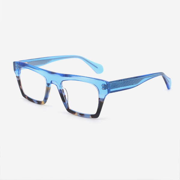 Square Flat Top Laminated Acetate Unisex Optical Frames 24A3109