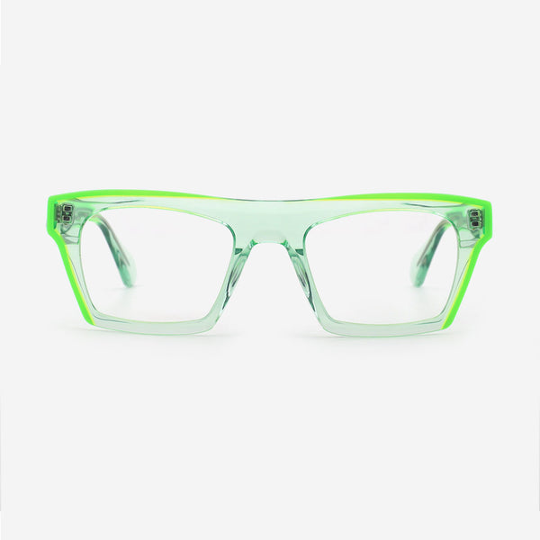 Square Flat Top Laminated Acetate Unisex Optical Frames 24A3109