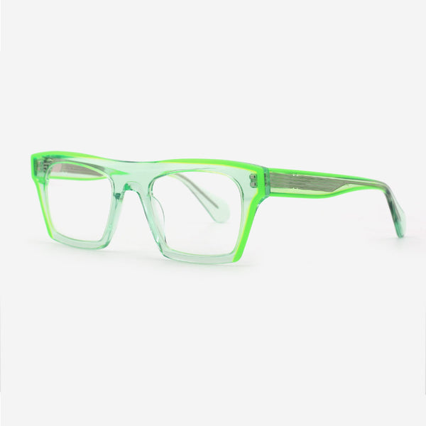 Square Flat Top Laminated Acetate Unisex Optical Frames 24A3109