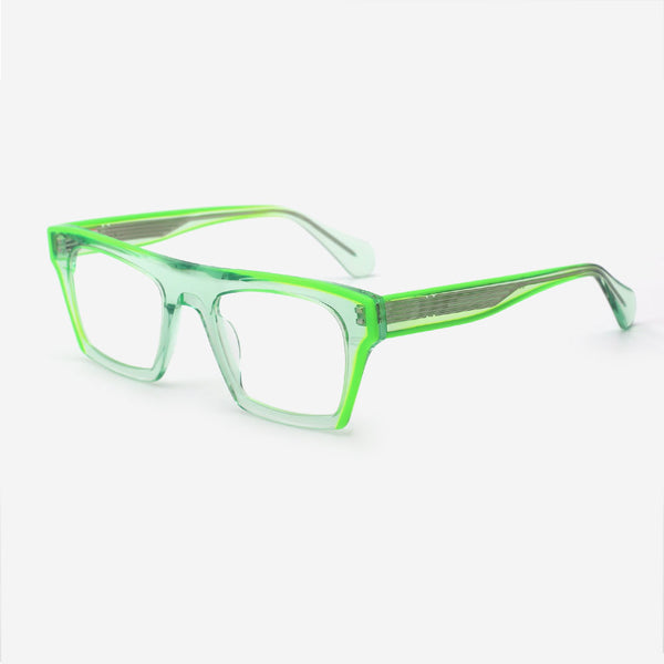 Square Flat Top Laminated Acetate Unisex Optical Frames 24A3109