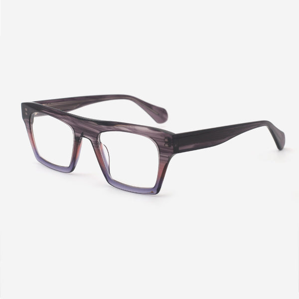 Square Flat Top Laminated Acetate Unisex Optical Frames 24A3109