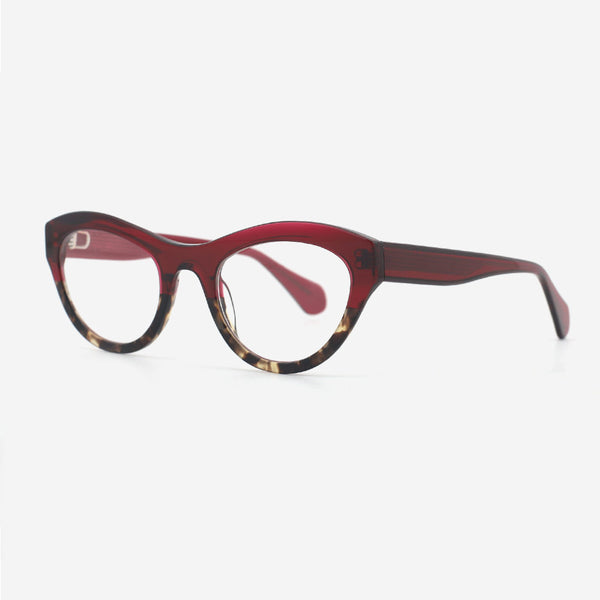 Cat Eye Laminated Acetate Female Optical Frames 24A3110