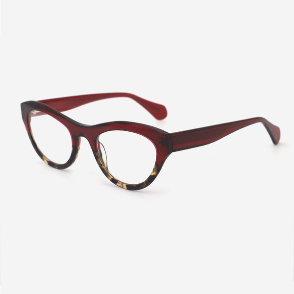 Cat Eye Laminated Acetate Female Optical Frames 24A3110