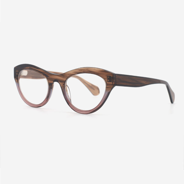 Cat Eye Laminated Acetate Female Optical Frames 24A3110