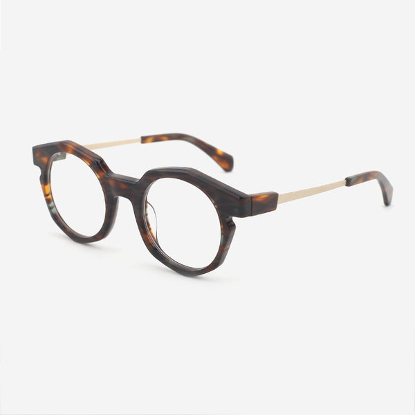 Irregularly Acetate And Metal Combined Unisex Optical Frames 24A3137