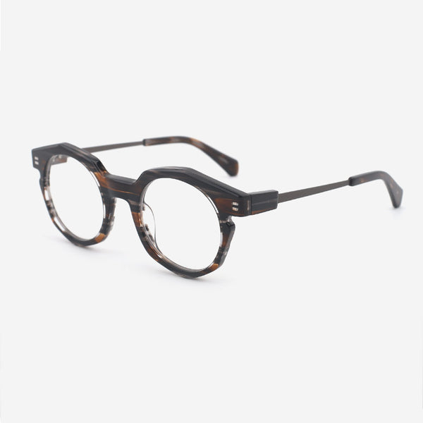 Irregularly Acetate And Metal Combined Unisex Optical Frames 24A3137