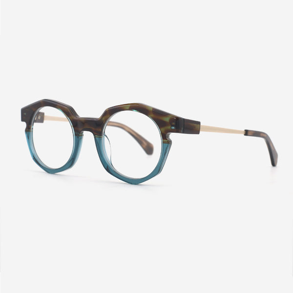 Irregularly Acetate And Metal Combined Unisex Optical Frames 24A3137