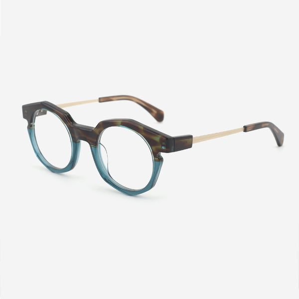 Irregularly Acetate And Metal Combined Unisex Optical Frames 24A3137