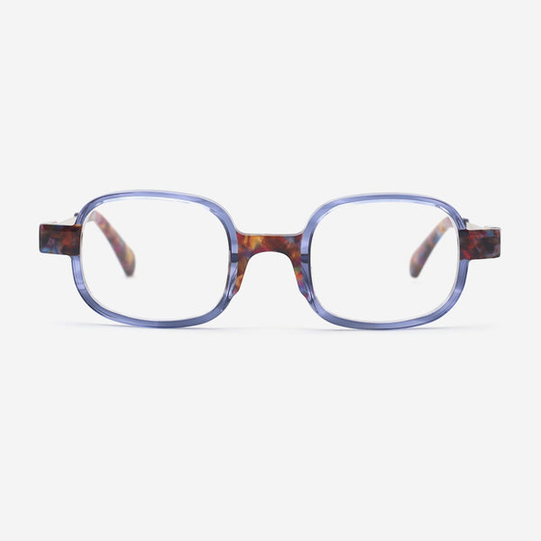 Geometric Acetate And Metal Combined Unisex Optical Frames 24A3140