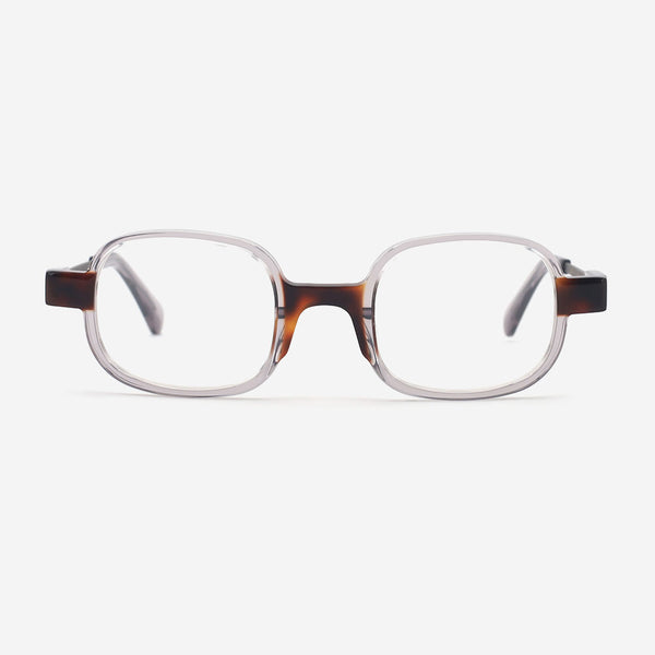 Geometric Acetate And Metal Combined Unisex Optical Frames 24A3140